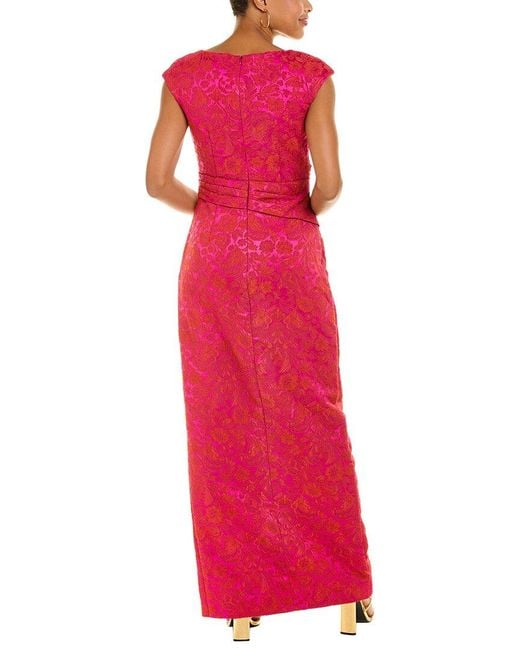 THEIA Red Barbara Gown