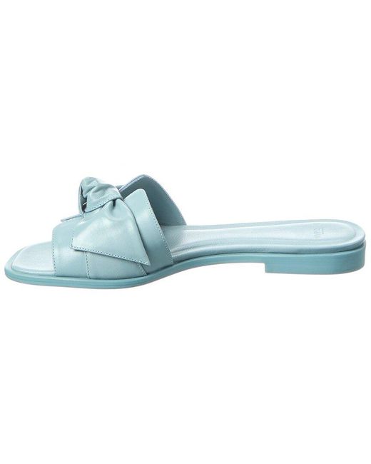 Alexandre Birman Blue Maxi Clarita Square Leather Sandal