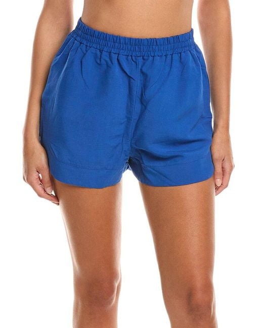 Haight Blue Julia Linen-Blend Short