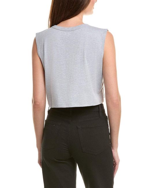 Leset Gray Margo Crop Tank