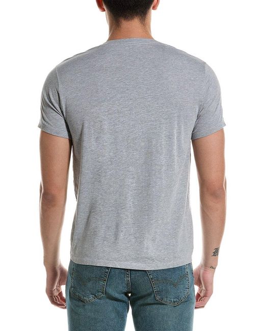 Save Khaki Gray Heather V-neck T-shirt for men