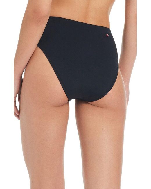 Red Carter Blue Shine Solids High Waist Swim Bottoms