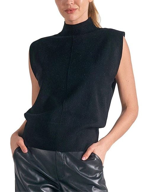 Elan Blue Wool-Blend Sweater