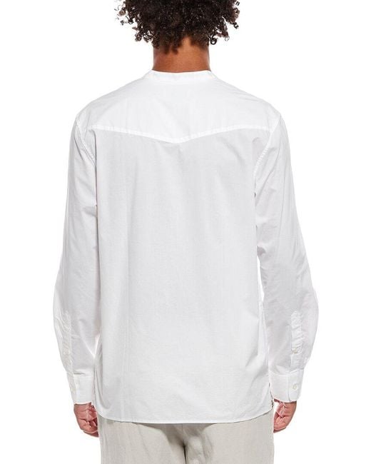 Officine Generale White Officine Generale Gaston Poplin Shirt for men