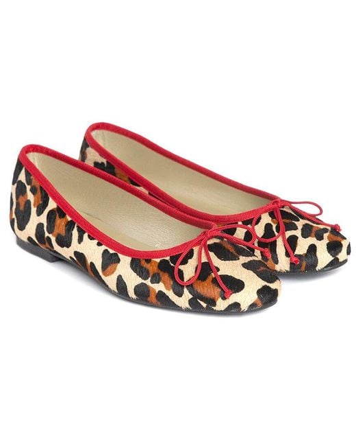 Menina Step Red Sandrine Leather Flat
