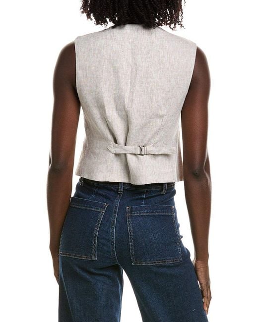 Officine Generale Blue Officine Generale Cleore Linen Vest