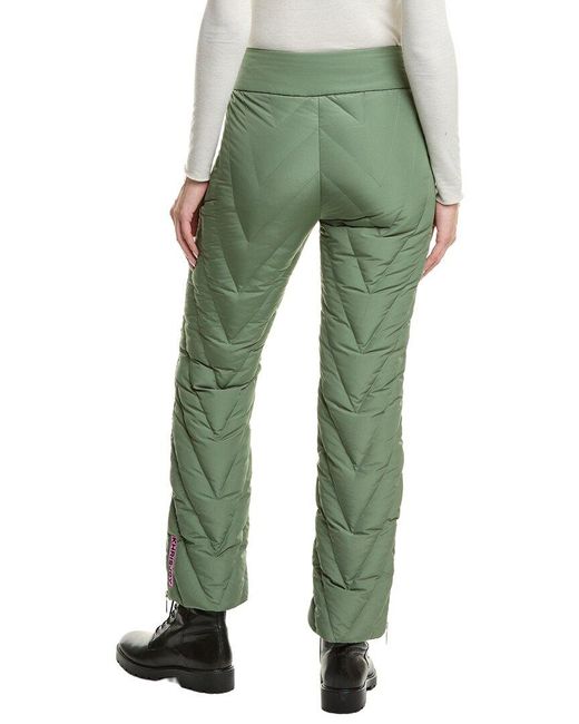 Khrisjoy Green Chevron Quilted Ski Pant