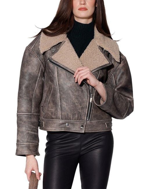 Walter Baker Gray Richie Shearling Jacket