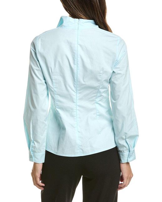 Gracia Blue Asymmetrical Top
