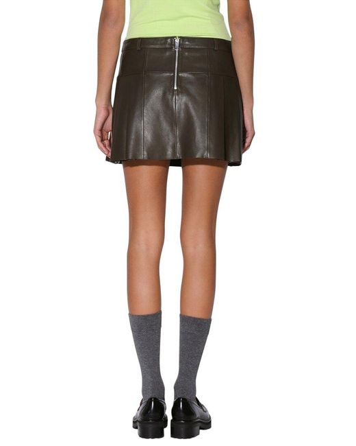 Walter Baker Green Izzie Leather Skirt
