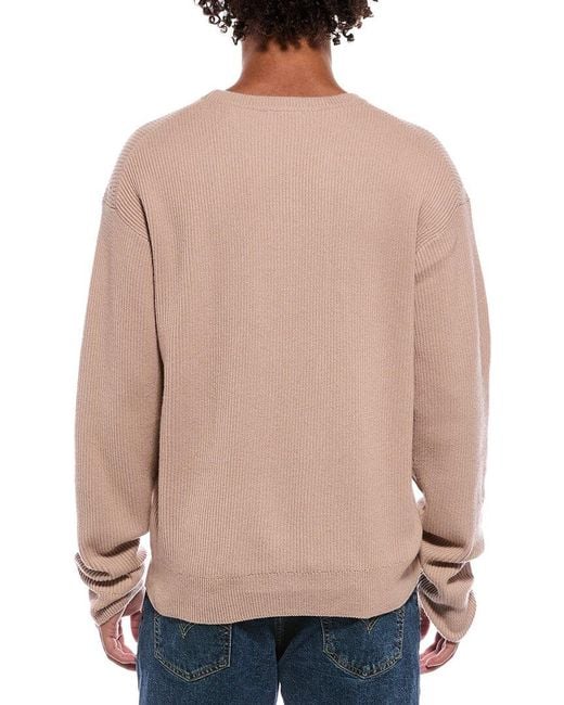 FRAME Blue Frame Ribbed Wool & Silk-blend Crewneck Sweater for men