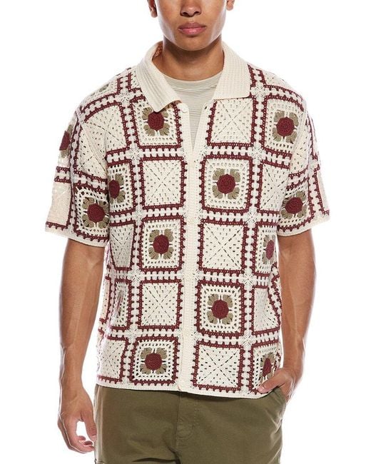 Truth White Knit Polo Shirt for men
