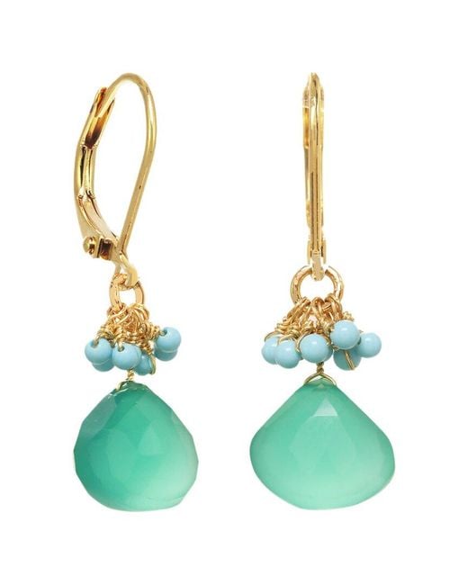 Rachel Reinhardt Jewelry Green Gemstone Cluster Earrings