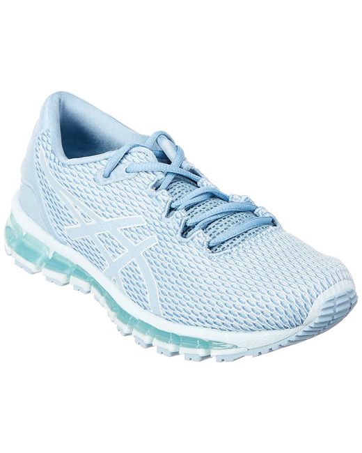 light blue running shoes