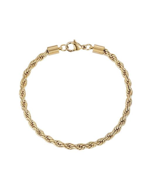 Adornia Metallic 18K Plated Stainless Steel Tarnish-Resistant Rope Chain Bracelet