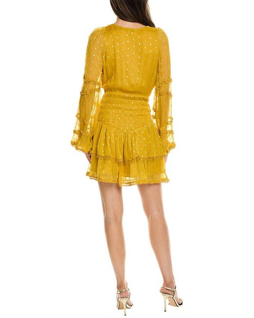 Hemant & Nandita Yellow Solid Mini Dress