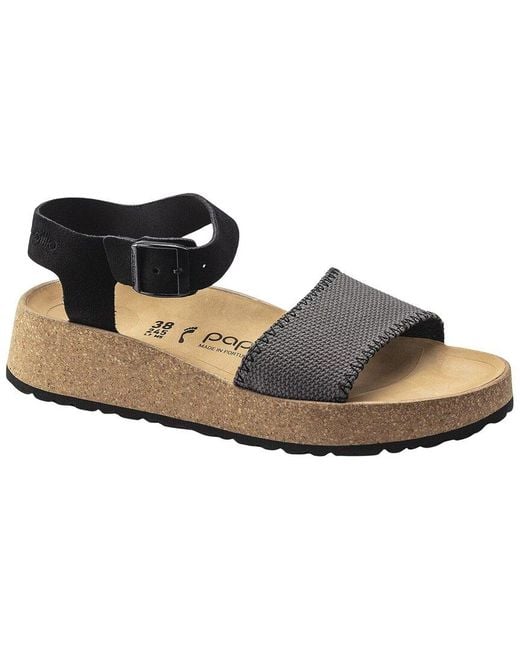 Birkenstock Black Glenda Suede-Trim Sandal