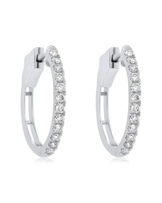 Diana M White Fine Jewelry 14K 0.25 Ct. Tw. Diamond Hoops