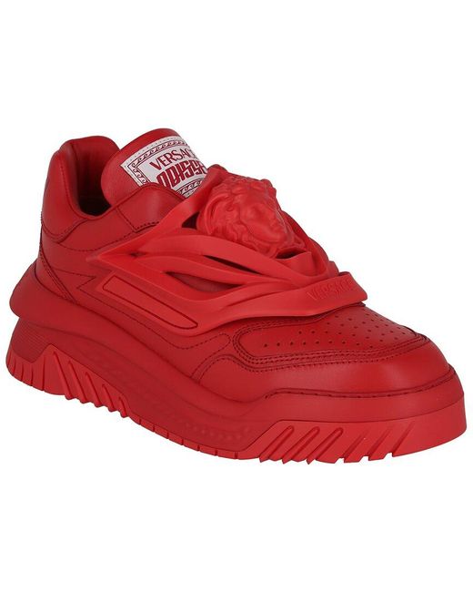Versace Red Leather Sneaker for men