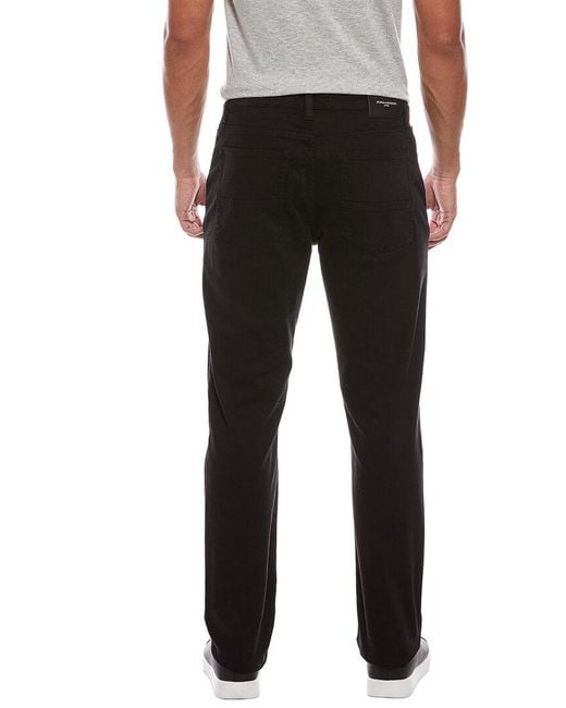 Karl Lagerfeld Black Stretch Slim Leg Linen-Blend Jean for men