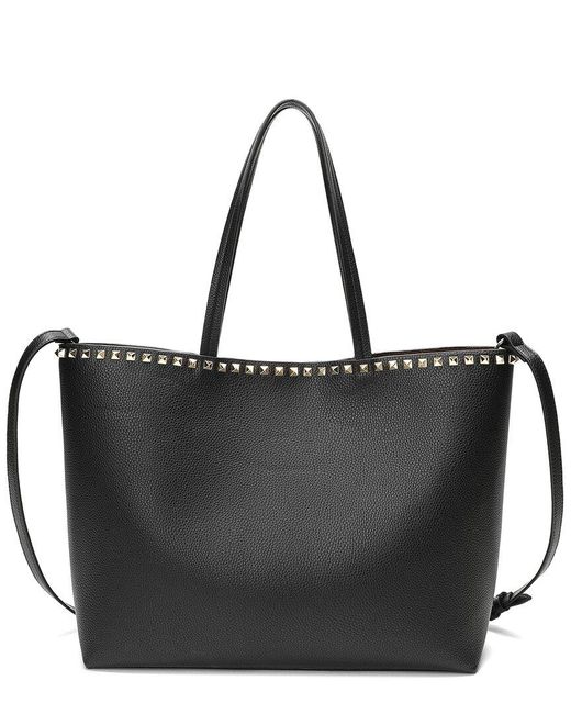 Tiffany & Fred Paris Black Dnu Tiktok Full-Grain Leather Tote
