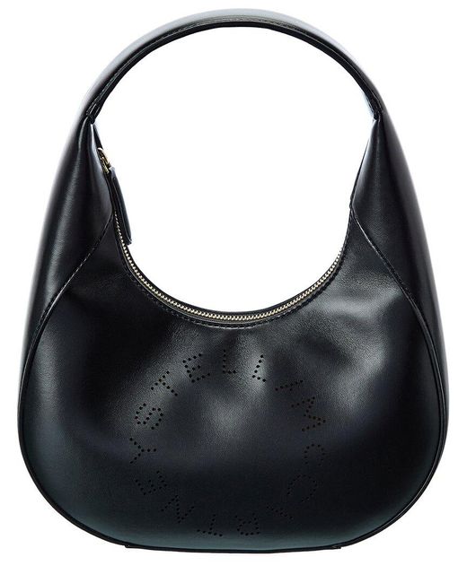 Stella McCartney Stella Logo Small Hobo Bag in Black - Lyst