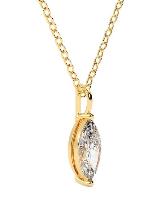 Lab Grown Diamonds Metallic 14k 1.00 Ct. Tw. Lab-grown Diamond Necklace