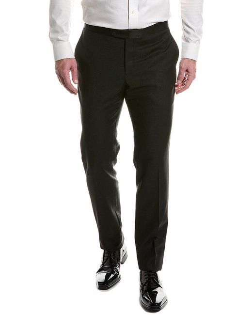 Isaia Black Wool & Mohair-blend Suit Pant for men