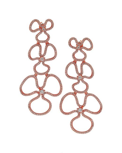 Suzy Levian CZ Jewelry White Suzy Levian Silver Cz Drop Earrings