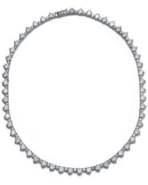 Rachel Glauber Metallic Plated Tennis Necklace
