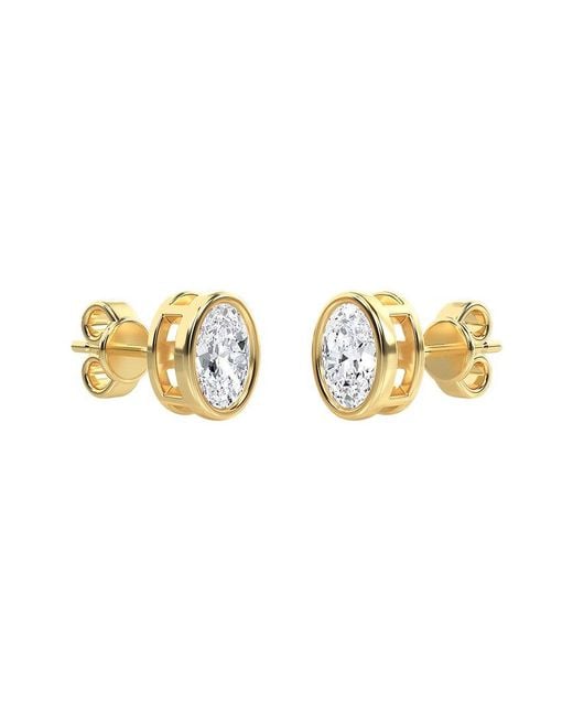 Diana M Metallic Diana M. Fine Jewelry 14k 0.99 Ct. Tw. Lab Grown Diamond Studs