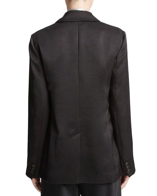 Vince Black Fluid Satin Blazer