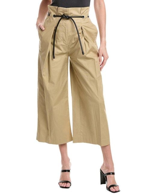 3.1 Phillip Lim Natural Cropped Wide-Leg Pant