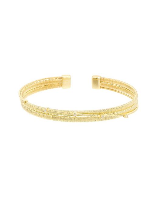 Meshmerise Metallic 0.05 Ct. Tw. Diamond 18K Over Bangle Bracelet