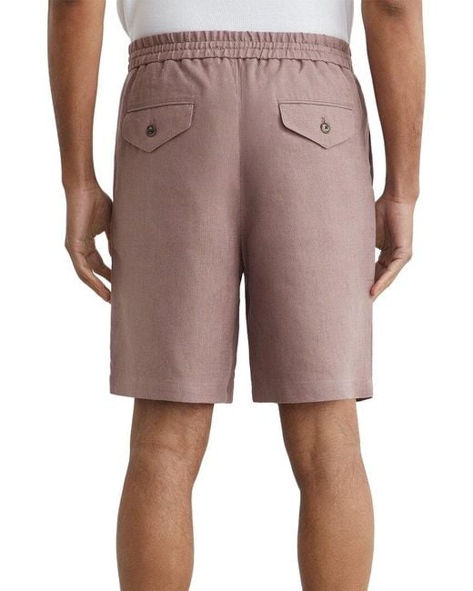 Reiss Multicolor Barges Linen Drawstring Short for men