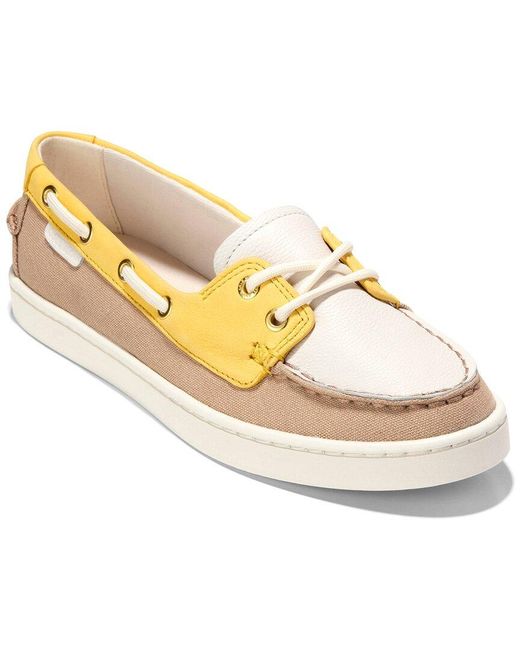 Cole Haan Metallic Nantucket Leather Penny Loafer