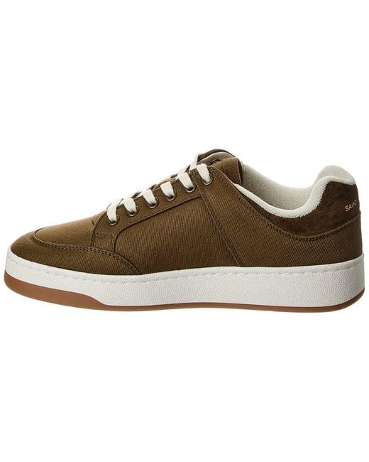 Saint Laurent Green Sl 61 Canvas Sneaker