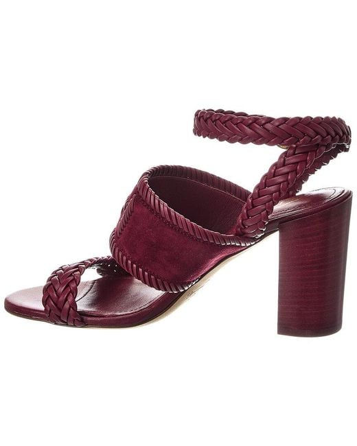 Tod's Purple Suede & Leather Sandal