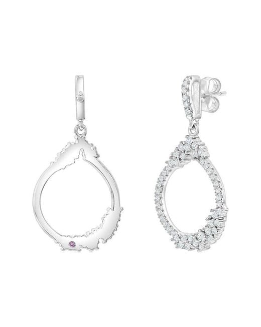Suzy Levian CZ Jewelry White Suzy Levian Cz Dangle Earrings