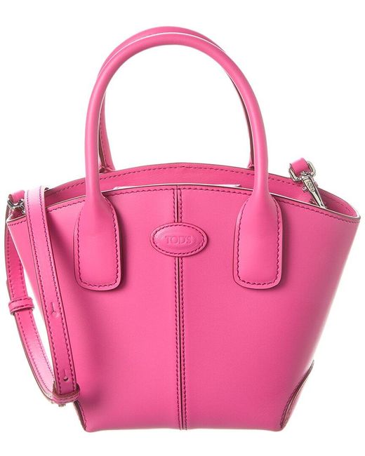 Tod's Pink Vasa Micro Leather Tote