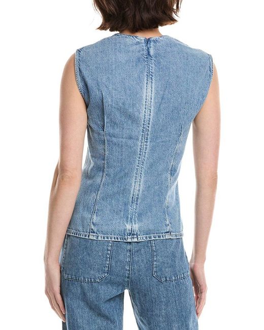 Rag & Bone Blue Ultra Featherweight Ava Top