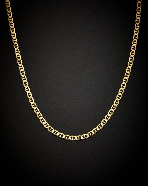 Italian Gold Black 14k Mariner Necklace