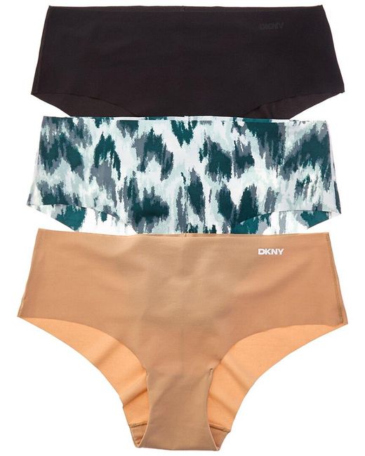DKNY Blue Set Of 3 Litewear Cut Hipster