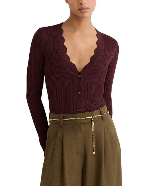 Reiss Red Vinny Cardigan