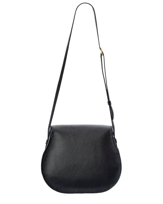 Chloé Black Marcie Medium Leather Saddle Bag
