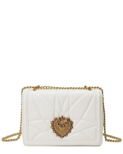 Tiffany & Fred Paris Natural Quilted Leather Heart Shaped Messenger Bag