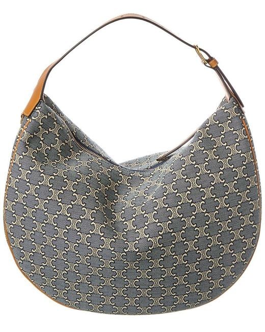 Céline Gray Logo Shoulder Bag