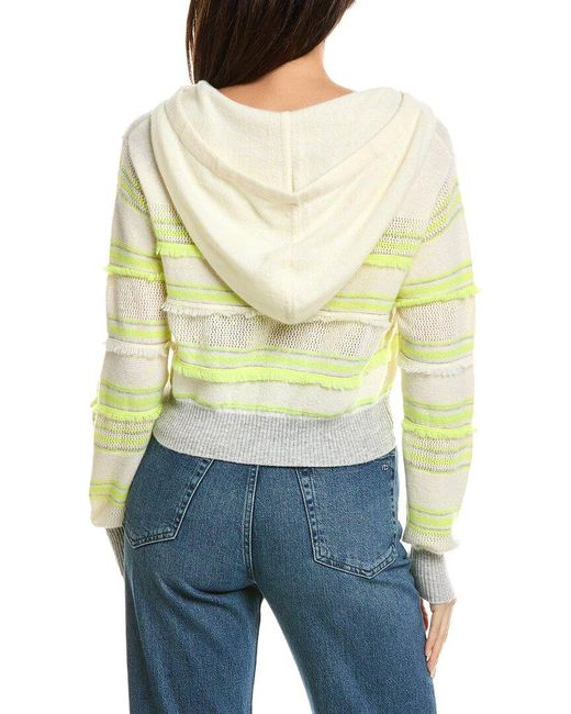 Brodie Cashmere Yellow Handbag Stripe Cashmere Hoodie