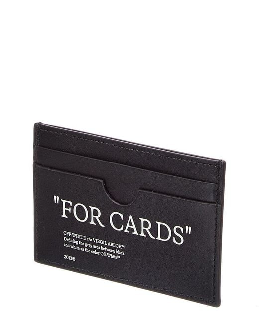 Off-White c/o Virgil Abloh Black Quote Bookish Card Case for men