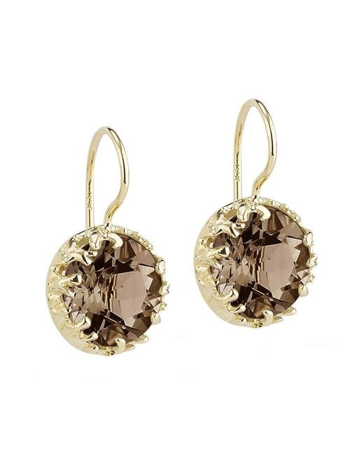 Reiss Metallic 14k 6.00 Ct. Tw. Topaz Drop Earrings